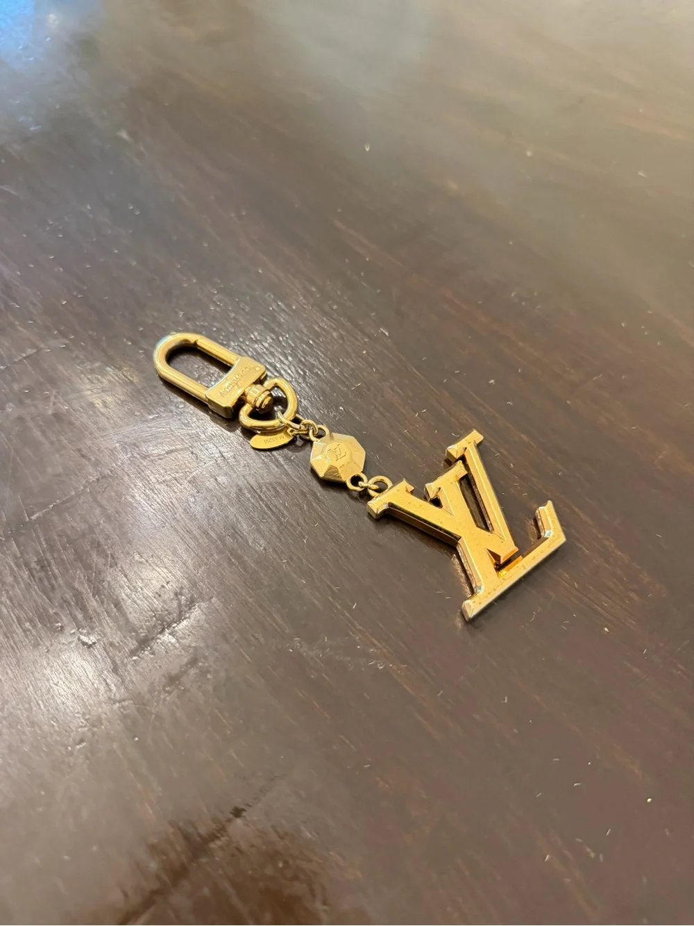 Louis Vuitton Gold-tone LV Logo Key Charm